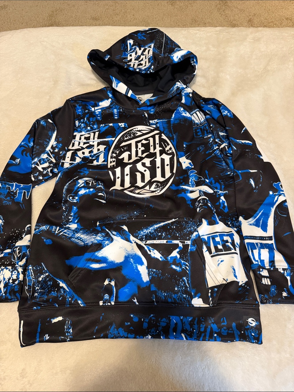 🔥Boys/Youth Jey Uso Black and Blue Hoodie Sweatshirt🔥